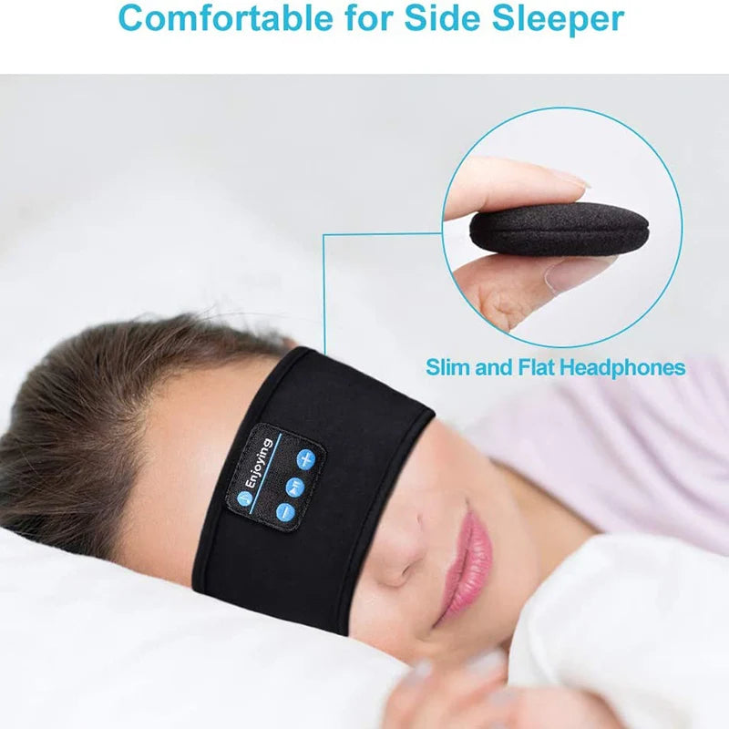 Wireless Bluetooth Earphone Sleeping Band Music Headphones Soft Elastic Comfortable Eye Mask Sleep Headset for Side Sleepers