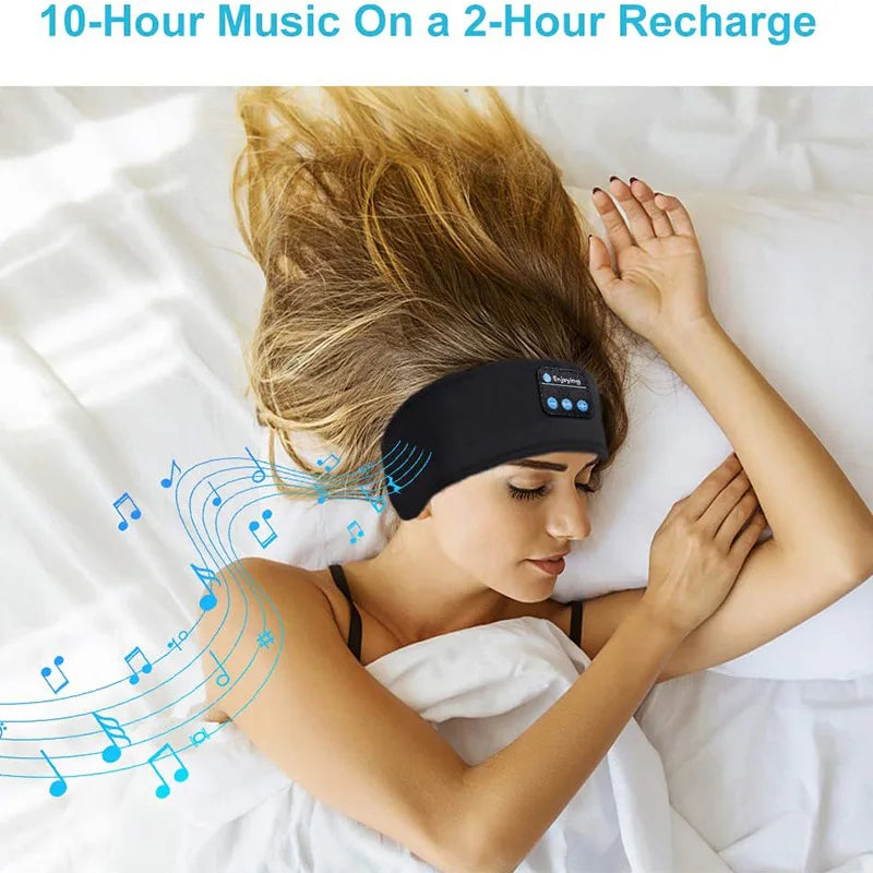 Wireless Bluetooth Earphone Sleeping Band Music Headphones Soft Elastic Comfortable Eye Mask Sleep Headset for Side Sleepers