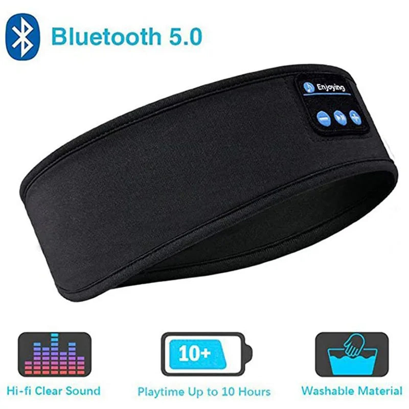 Wireless Bluetooth Earphone Sleeping Band Music Headphones Soft Elastic Comfortable Eye Mask Sleep Headset for Side Sleepers