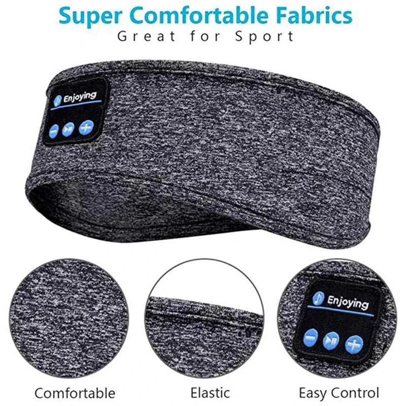 Wireless Bluetooth Earphone Sleeping Band Music Headphones Soft Elastic Comfortable Eye Mask Sleep Headset for Side Sleepers